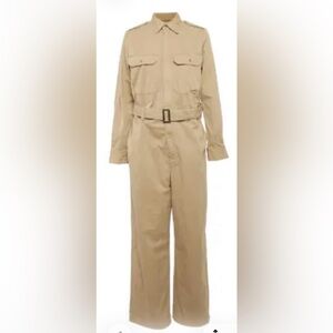Polo Ralph Lauren Khaki Belted Waist Jumpsuit - Size 10